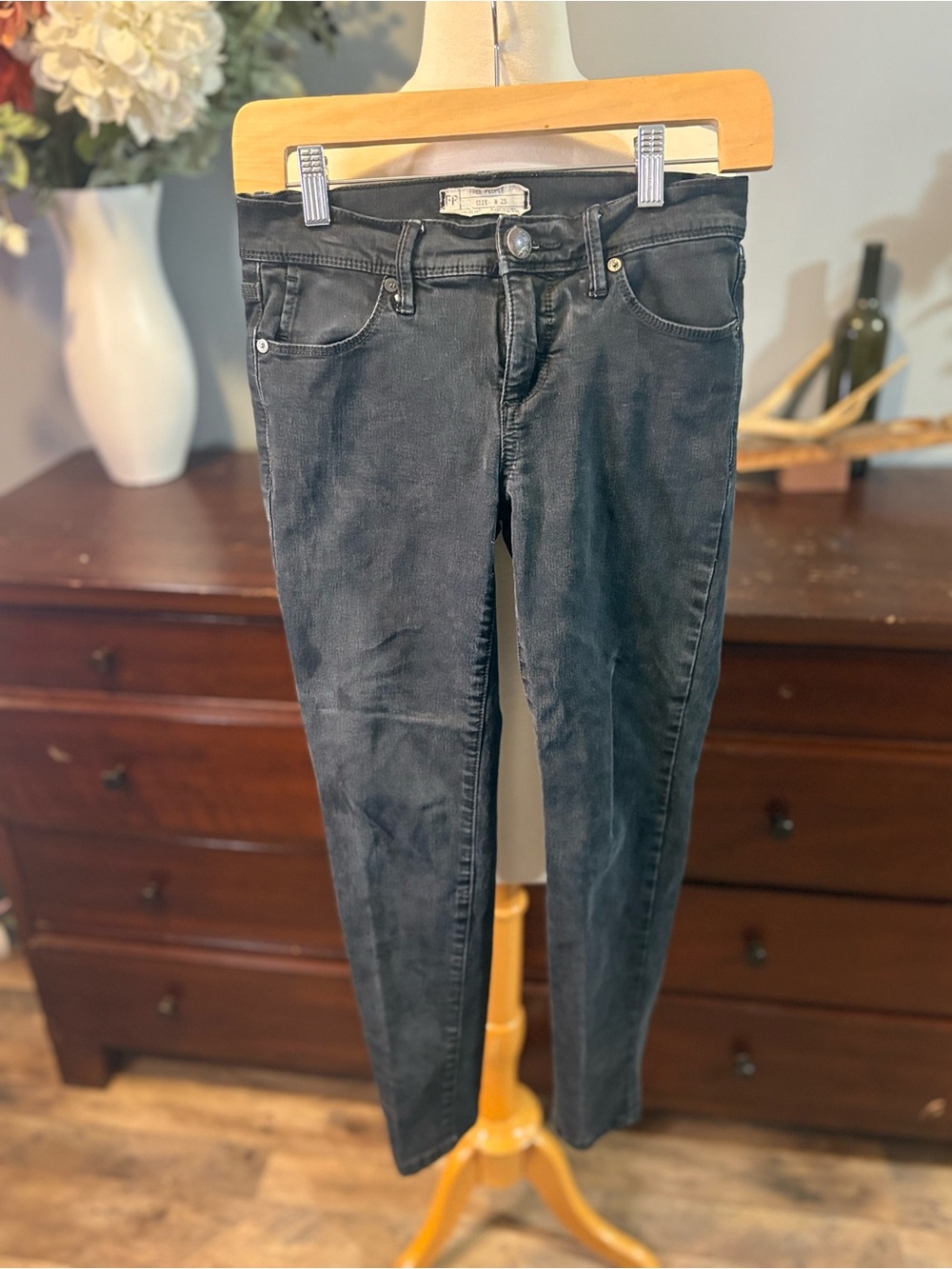Free People Black Skinny Jeans